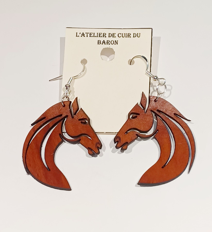 Boucle d'oreille Tête de cheval